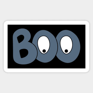 BOO text art cartoon eyes blue bubble letters Sticker